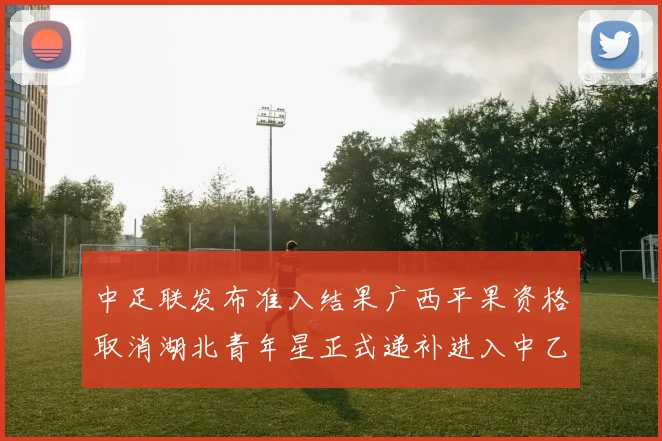 中足联发布准入结果广西平果资格取消湖北青年星正式递补进入中乙联赛